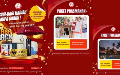 Promo Catering Perayaan Satu Dekade Promo Ulang Tahun BMBP Catering Malang ke-10 Hadiah Langsung untuk Setiap Pemesanan Prasmanan